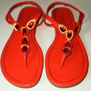 Montego Bay Club Coral Thong Flat Sandals size 5.5